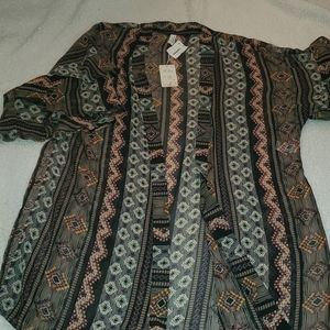 Sheer half sleeve kimino